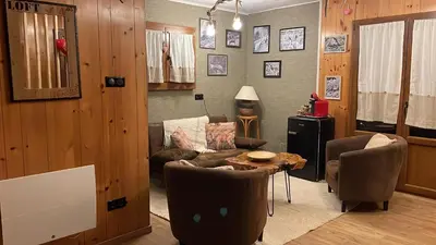 Coin salon dans l'établissement Le chalet du cœur