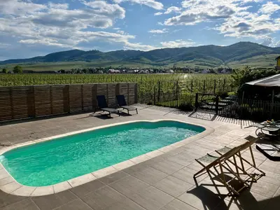 Vue générale sur la montagne ou vue sur la montagne depuis l'appartement