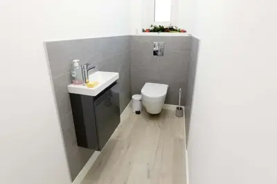 Salle de bains dans l'établissement Villa Centre Alsace