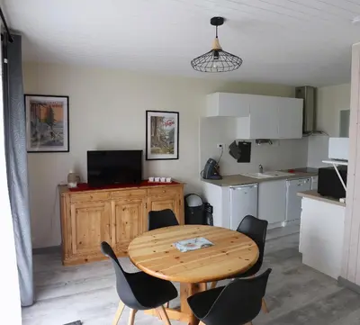 Cuisine ou kitchenette dans l'établissement Les Sapins du Tholy