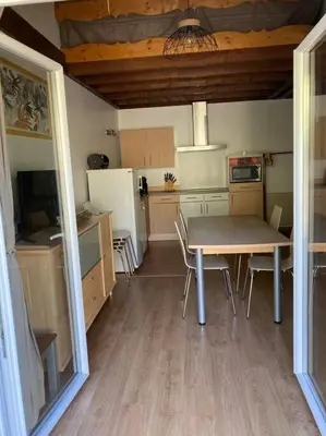 Cuisine ou kitchenette dans l'établissement appart. Gérardmer - Le Rep'Air