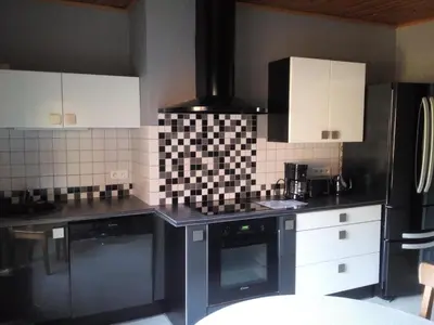Cuisine ou kitchenette dans l'établissement Gîte du vigneron