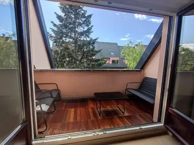 Balcon ou terrasse dans l'établissement GITE W