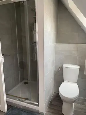 Salle de bains dans l'établissement Appartement Cosy à Colmar