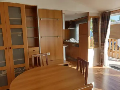 Cuisine ou kitchenette dans l'établissement Camping Pré Vologne