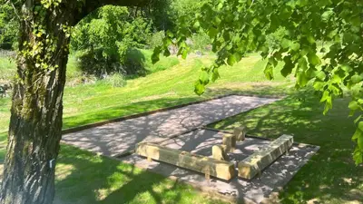 Jardin de l'établissement Domaine du Chant de la Planche - SPA - Hautes Vosges