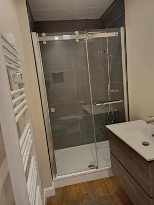 Salle de bains dans l'établissement La petite chouette