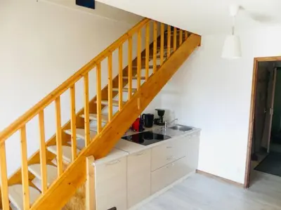Cuisine ou kitchenette dans l'établissement L'entre 2 Lacs