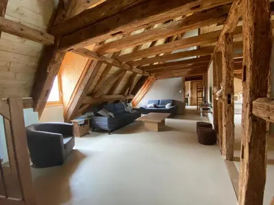 Coin salon dans l'établissement Maison de charme en Alsace - IN VINO VERITAS - 12 personnes