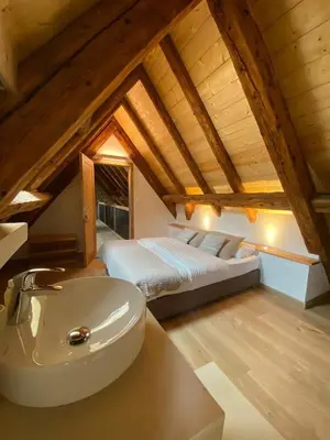 Un ou plusieurs lits dans un hébergement de l'établissement Maison de charme en Alsace - IN VINO VERITAS - 12 personnes