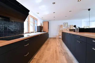 Cuisine ou kitchenette dans l'établissement Kolombage