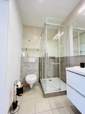 Salle de bains dans l'établissement Chez Nonno