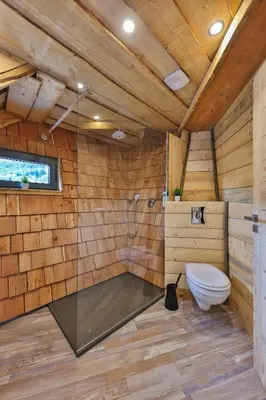 Salle de bains dans l'établissement ESCALE CAB'ÂNE