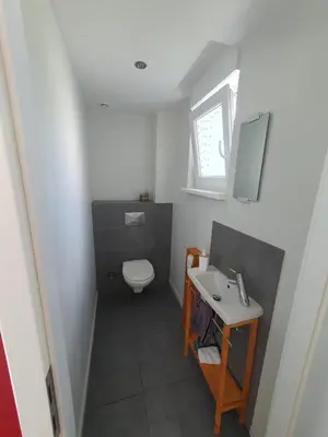 Salle de bains dans l'établissement Le 6 : maison individuelle au cœur de l'Alsace