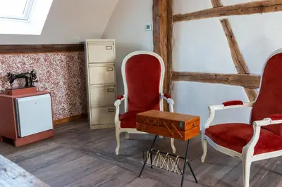 Cuisine ou kitchenette dans l'établissement Domaine La Grange Ungersheim - Chambres d'Hôtes L'Inspiration