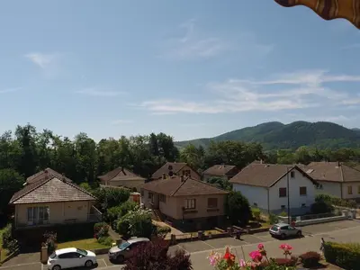 Vue générale sur la montagne ou vue sur la montagne depuis l'appartement