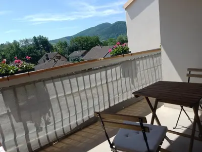 Vue générale sur la montagne ou vue sur la montagne depuis l'appartement