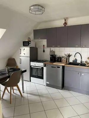 Cuisine ou kitchenette dans l'établissement Joli appartement avec place de parking Privé