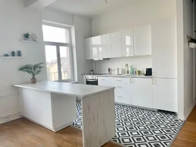 Cuisine ou kitchenette dans l'établissement Nid urbain Colmarien - 4 personnes - garage