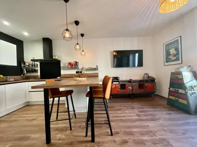 Cuisine ou kitchenette dans l'établissement L’Appart Gabriela, gîte de standing hypercentre