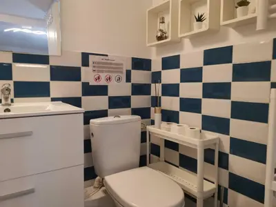 Salle de bains dans l'établissement Le 29 Semm