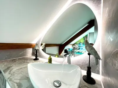 Salle de bains dans l'établissement Natural Suite - Proche Gare - 4P