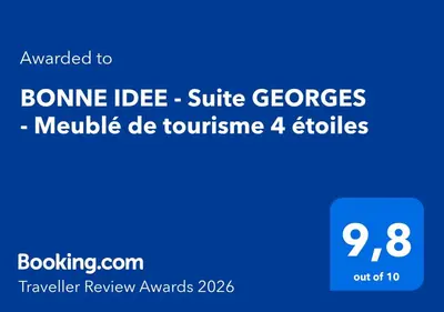 Certificat, récompense, panneau ou autre document affiché dans l'établissement BONNE IDEE - Suite GEORGES - Meublé de tourisme 4 étoiles