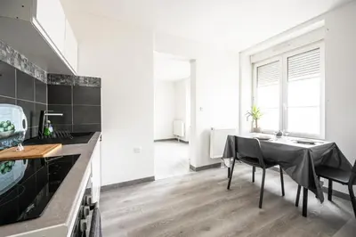 Cuisine ou kitchenette dans l'établissement Oasis Mulhousien - RDC, wifi, parking