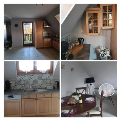 Cuisine ou kitchenette dans l'établissement Le gîte du kirchfeld