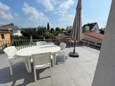 Balcon ou terrasse dans l'établissement A l'ombre du figuier