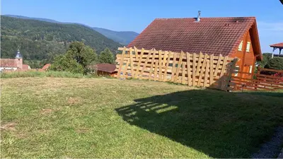 Vue générale sur la montagne ou vue sur la montagne depuis le chalet