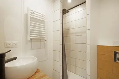 Salle de bains dans l'établissement L'Epicéa - Appartement vue montagne