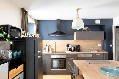 Cuisine ou kitchenette dans l'établissement Appartement de l'Arsenal