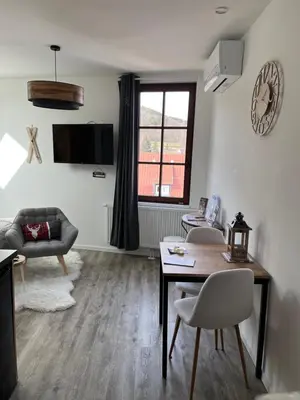 Télévision ou salle de divertissement dans l'établissement Les Gîtes de Juliane - Calme & spa en altitude - Alsace