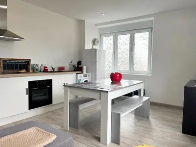 Cuisine ou kitchenette dans l'établissement Cocon lumineux près des pistes