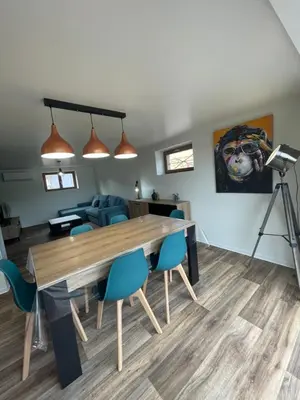Coin salon dans l'établissement Gîte Centre Alsace proche d’Europa Park
