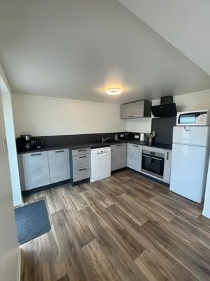 Cuisine ou kitchenette dans l'établissement Gîte Centre Alsace proche d’Europa Park