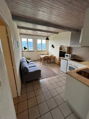 Cuisine ou kitchenette dans l'établissement Camping du Château