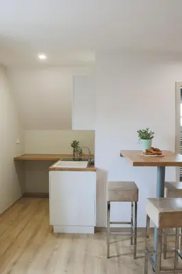 Cuisine ou kitchenette dans l'établissement Le Cocon, Paisible & Doux