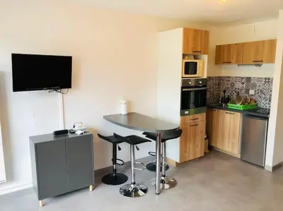 Cuisine ou kitchenette dans l'établissement Le Darou Bressaud