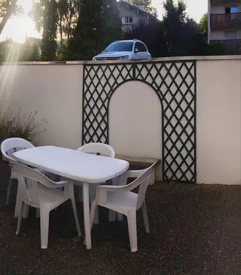 Terrasse ou espace extérieur de l'établissement Gérardmer Centre - Studio au pied du lac Grande terrasse