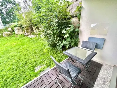 Jardin de l'établissement Joli studio cosy, vue magnifique et terrasse privée