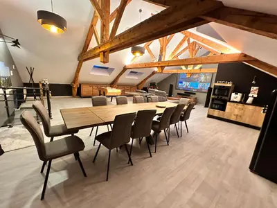 Cuisine ou kitchenette dans l'établissement loft 100m2 confort+. Chez Cédric et Jeza