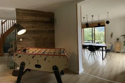 Plan de l'établissement La Gouleote Spacieuse maison type chalet avec jacuzzi, sauna, pétanque