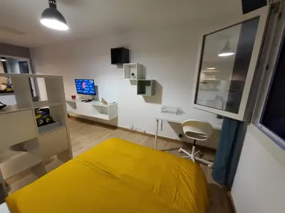 Télévision ou salle de divertissement dans l'établissement Magnifique Studio 26m2