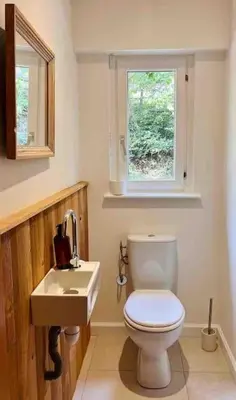 Salle de bains dans l'établissement Chalet Alto