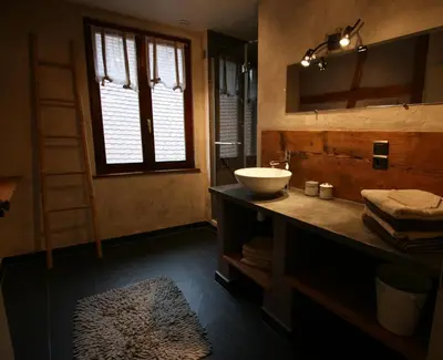 Salle de bains dans l'établissement Les Authentics - La Maison d'Amélie