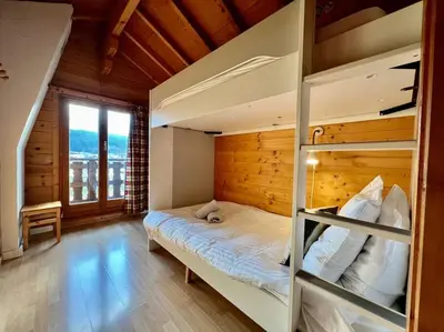 Un ou plusieurs lits dans un hébergement de l'établissement Chalet Baudelaire, 4* beau et authentique