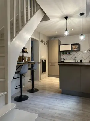 Cuisine ou kitchenette dans l'établissement Jeannette