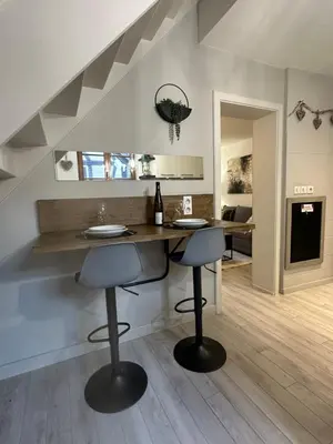 Cuisine ou kitchenette dans l'établissement Jeannette